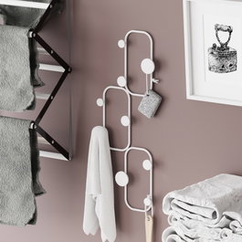 Wallity Lizzard-B Gancho de pared metálico Blanco